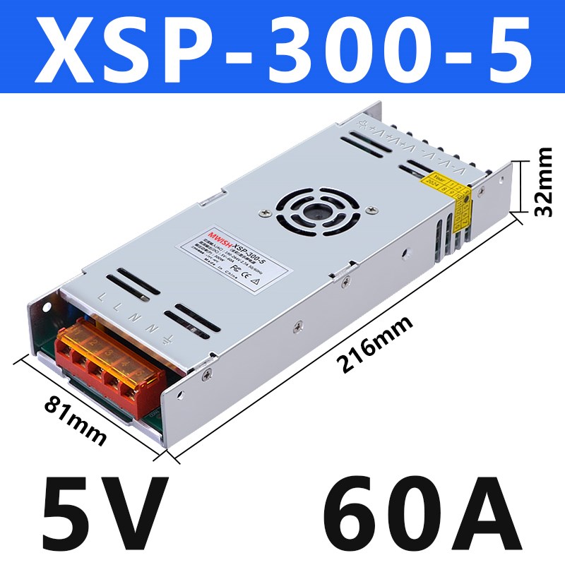 明纬220转5V开关电源40A显示屏超薄200W广告走字招牌发光字变压器