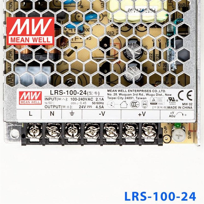 明纬开关电源LRS-100系列直流3.3V5V12V15V24V36V48V可替换NES/小