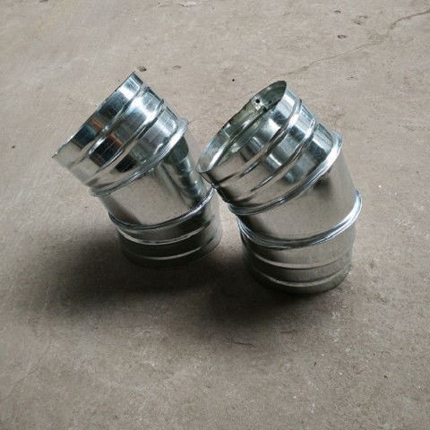 加厚不锈钢弯头镀锌90度白铁皮45度弯头接头螺旋风管变径焊接弯头