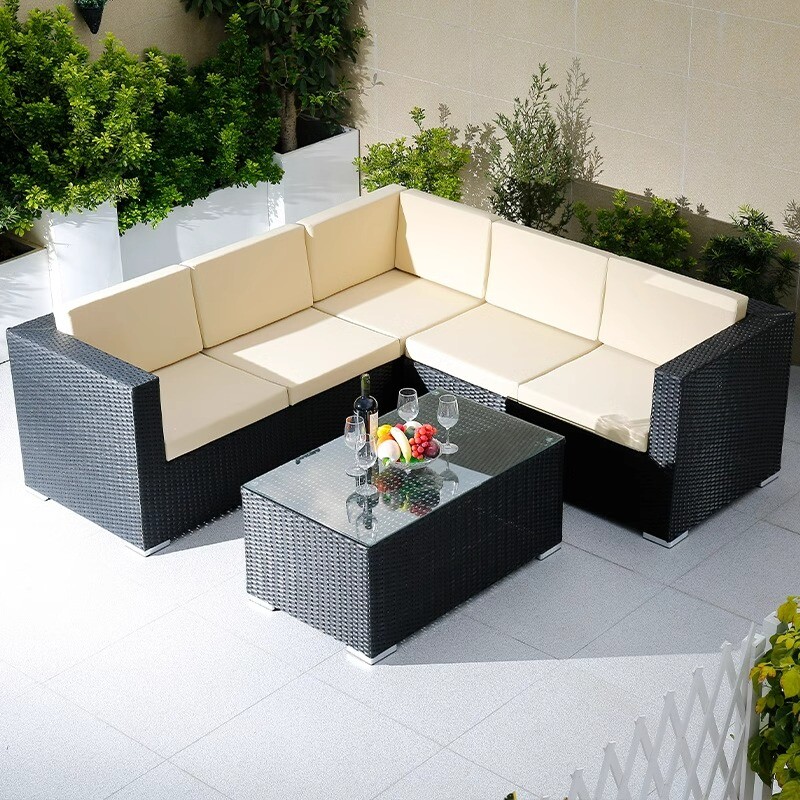 户外桌椅套装藤编沙发组合室外花园露天阳台茶桌椅别墅庭院休闲椅