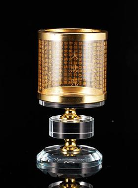 厂家供021应 大悲咒晶防风烛台酥水灯座佛油灯长供明灯