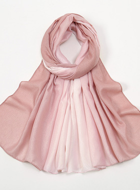 Popular gradient long scarf  Malay Indonesian women headscar