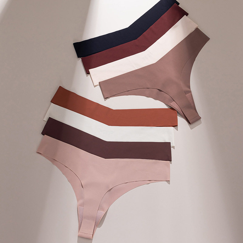 Ice Silk Panties Fashion  Lingerie Intimates Seamless Briefs