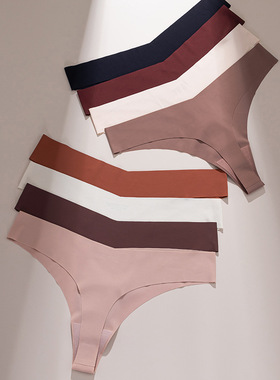 Ice Silk Panties Fashion  Lingerie Intimates Seamless Briefs