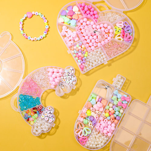 Puzzle wear beads diy bracelet necklace for children beaded