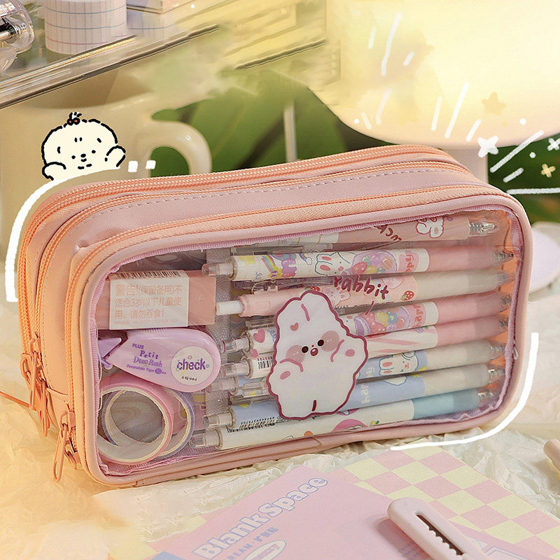 toon Pencil Case Large Capacity Kawaii Bag Korean Stationery