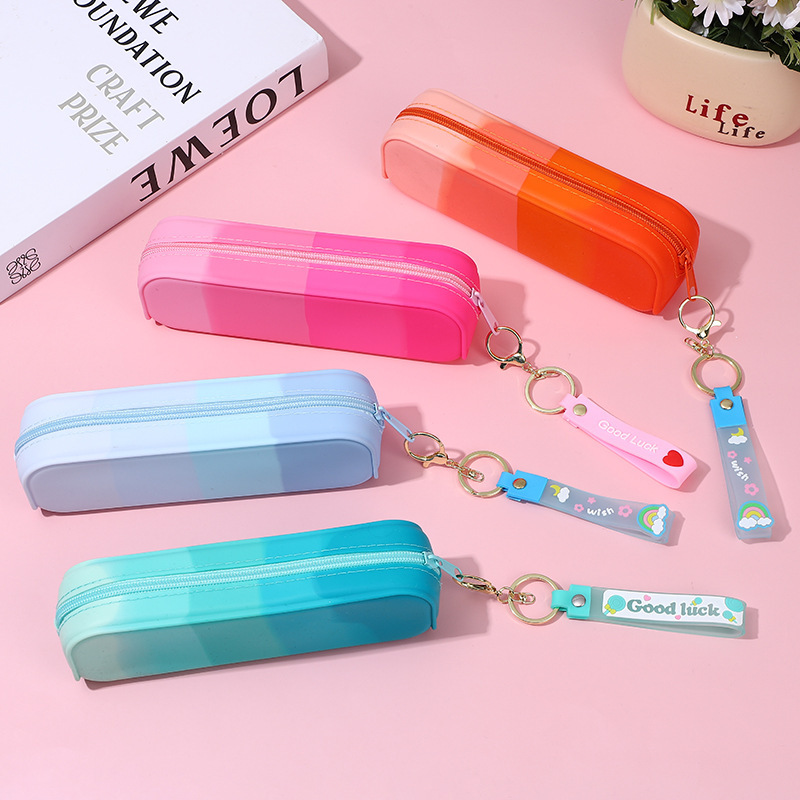 Silicone pencil case stationery box student  pencil case