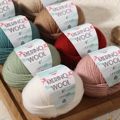 12Colors/Set Soft Yarn Fine Quality Hand-Knitting Wool Threa