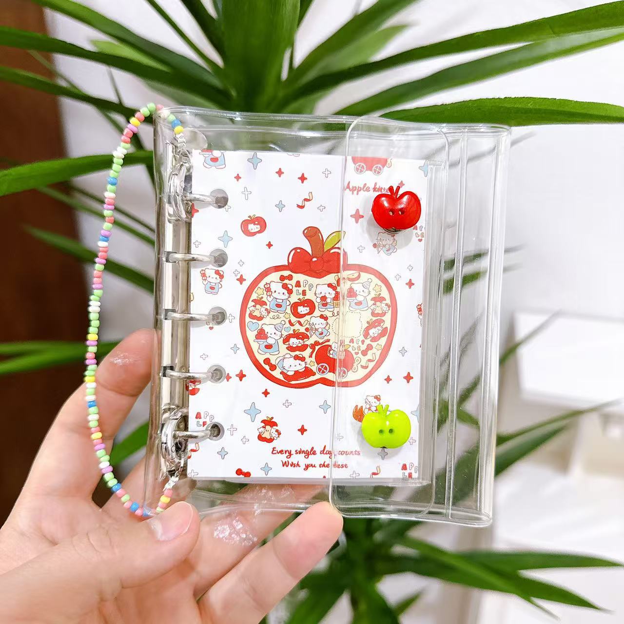 Genuine KT hand ledger PVC transparent notebook loose-leaf