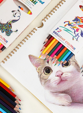 Color pencil 12 color water soluble color lead log pencil