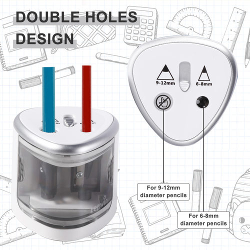 n thick and thin double hole electric pencil sharpener and