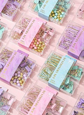 Macaron paper clip with long tail stationery pin holder