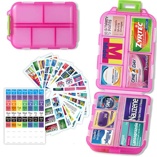 One week waterproof travel capsule sealed box with label