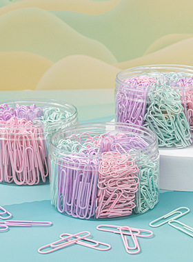 Bucket colored paper clip size and paper clip storage