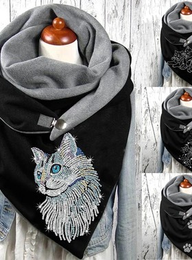 Retro Multi-purpose Shawl Button Scarf Femme Wraps Foulard d