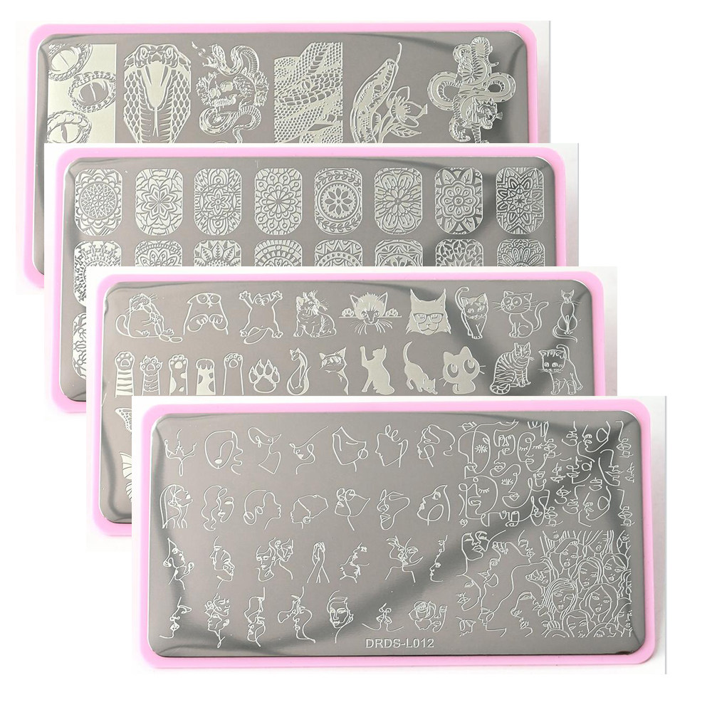 Stencils Templates For Acrylic Nails Design Stamp Plate T()