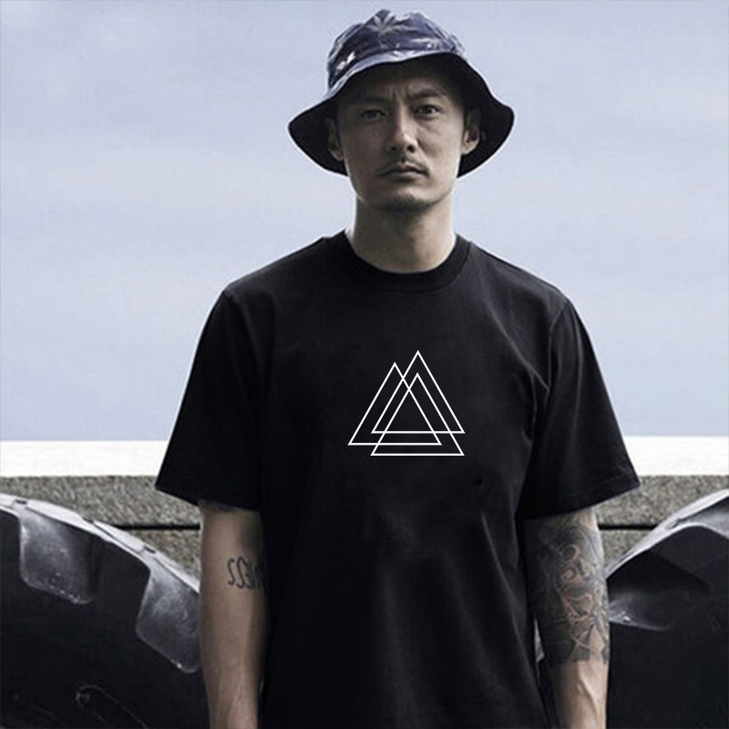 余文乐2022新款潮流潮牌t恤男宽松圆领纯棉体恤半袖夏季衣服定制