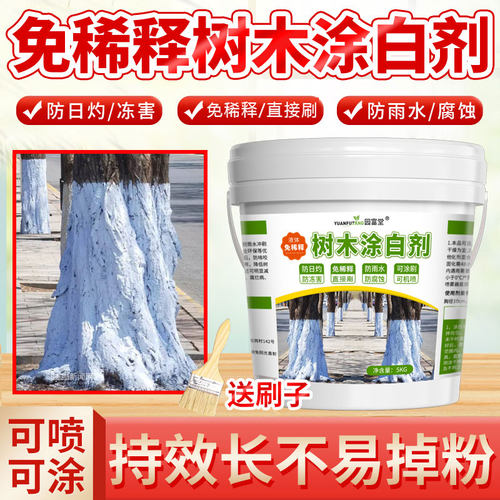 树木涂白剂树干果树大树园林防冻果园大树刷白石灰粉防寒