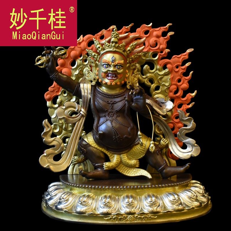 A2金刚手佛像 藏传佛教纯铜鎏金鎏银10寸大势至菩萨供密宗佛像