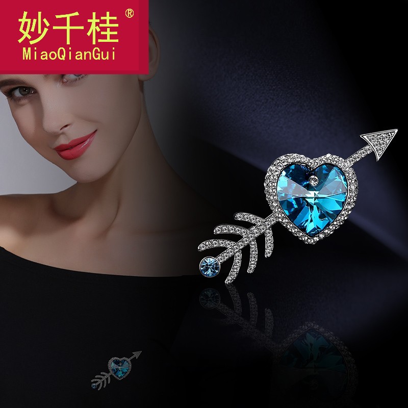 妙千桂欧美复古胸花天使之吻胸针气质配饰毛衣女西装秋冬潮流0403