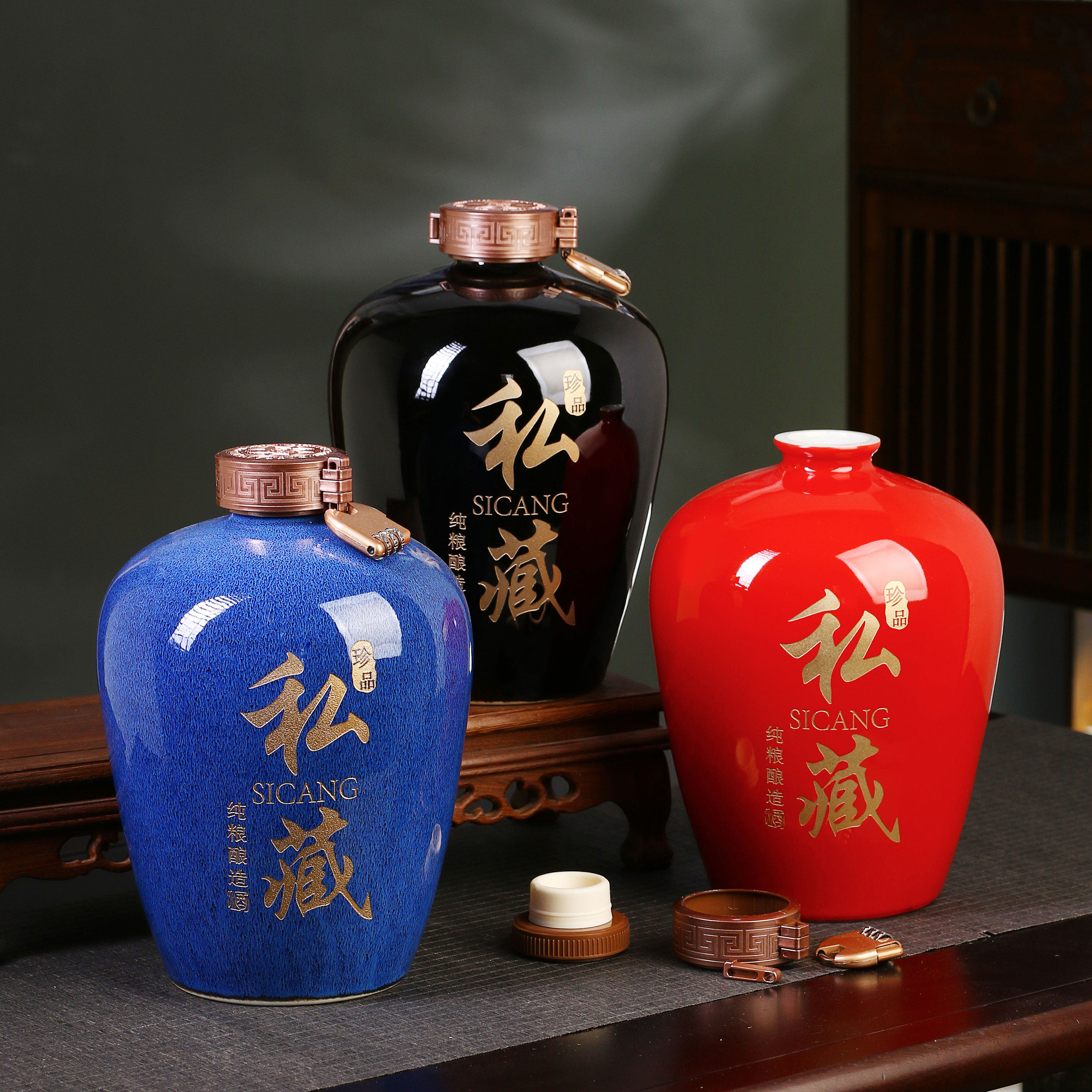 景德镇定制私藏陶瓷空酒瓶