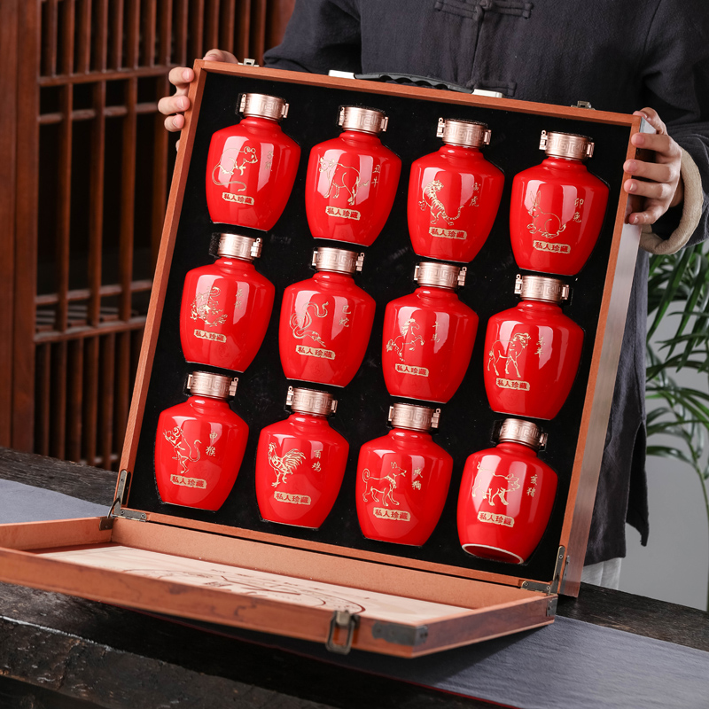 家用斤装生肖摆件带礼盒复古酒壶