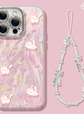 适用苹果17手机壳女款iphone16pro保护套13mini全包14防摔11/12/xs软外7plus硅胶8镜头膜15超火se高级max猫咪