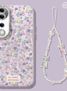 适用vivox300手机壳女款x200保护套90/80硅胶s19/18全包防摔iqoo13/12镜头膜50新款200紫色vivo清新花朵y78软