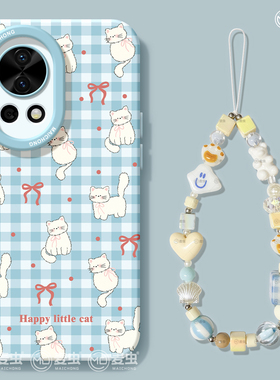 适用华为nova14手机壳女款nova13pro保护套全包novo12硅胶9防摔8高级7se活力版6格子11好看ultra猫咪hi软外壳