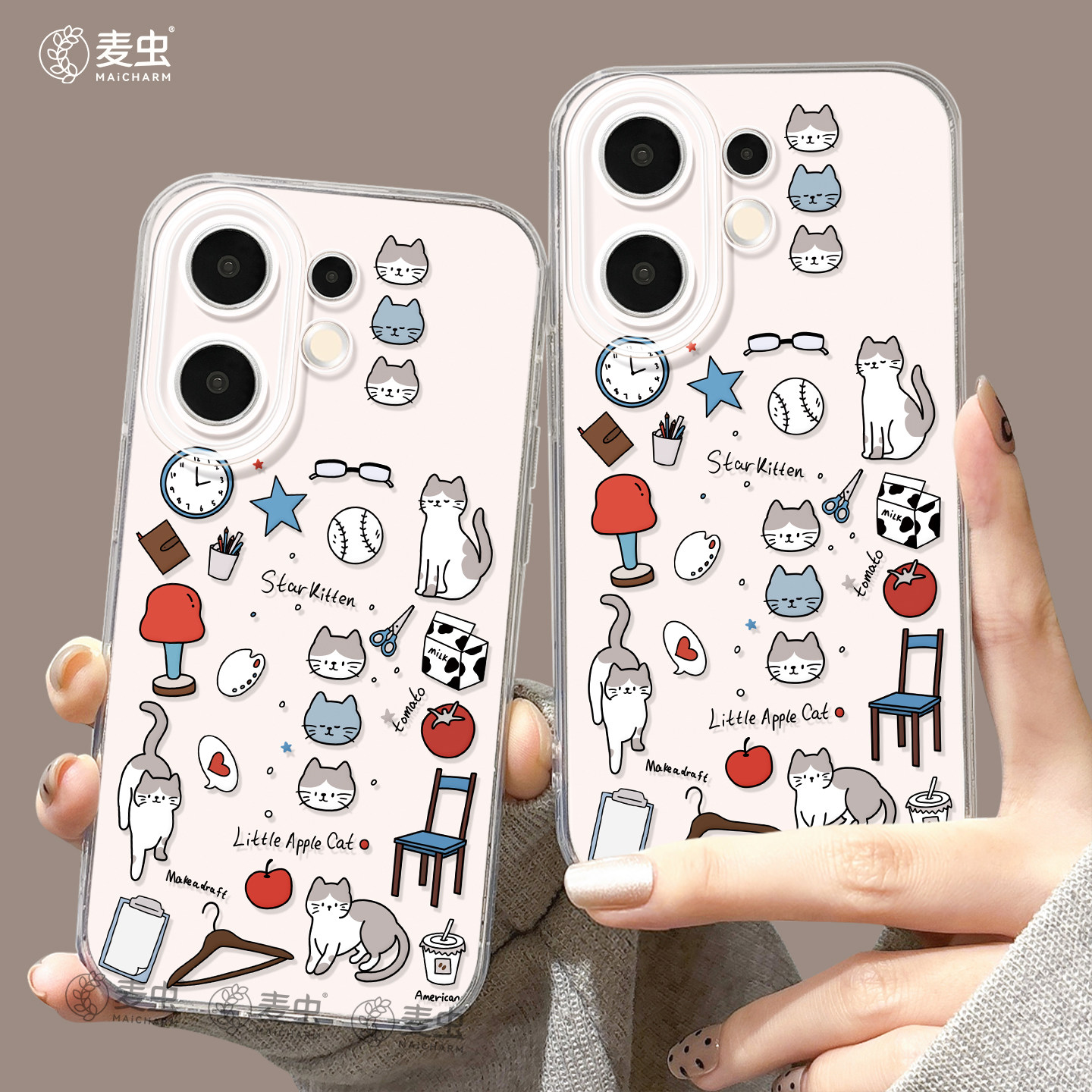 适用vivos50手机壳女款s30pro保护套vivo s16e全包18防摔s15/s12高级s18硅胶软s17外壳好看19猫咪拼贴新款s20