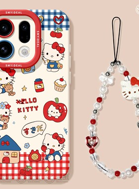 适用oppofindx9手机壳findx7pro保护套硅胶ultra全包防摔x6por高级外壳x5格子KT猫0pp0可爱x8s+新女款pro软壳