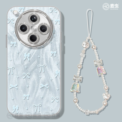 适用oppofindx8手机壳女款findx9pro保护套x7硅胶ultra全包防摔reno12镜头膜11蝴蝶结oppo高级感pro新款a96软