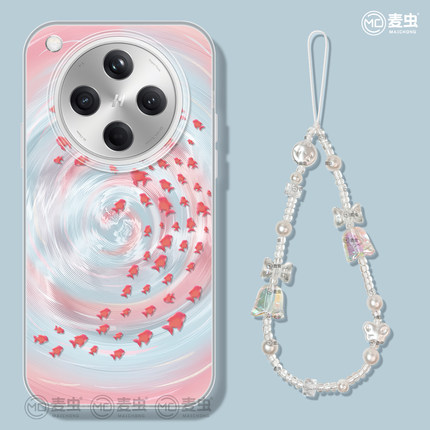 适用oppofindx8手机壳女款findx7pro保护套硅胶ultra全包防摔reno12旋风11高级oppo锦鲤简约pro新款a96软壳