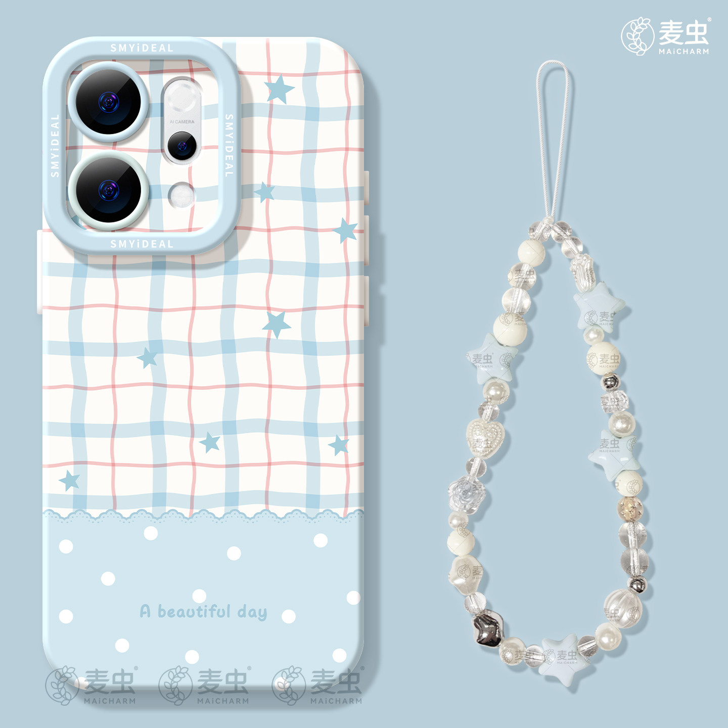 适用opporeno16手机壳女款reno15pro+保护套14全包9pro硅胶8防摔reno7se高级oppo软壳12好看11外壳蓝格13星星图片