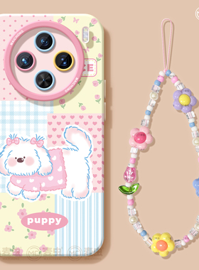 适用vivox300手机壳女款x100s保护套x80pro硅胶70全包防摔x60tpro高级50新款x200白色vivo可爱小狗pro+软外壳