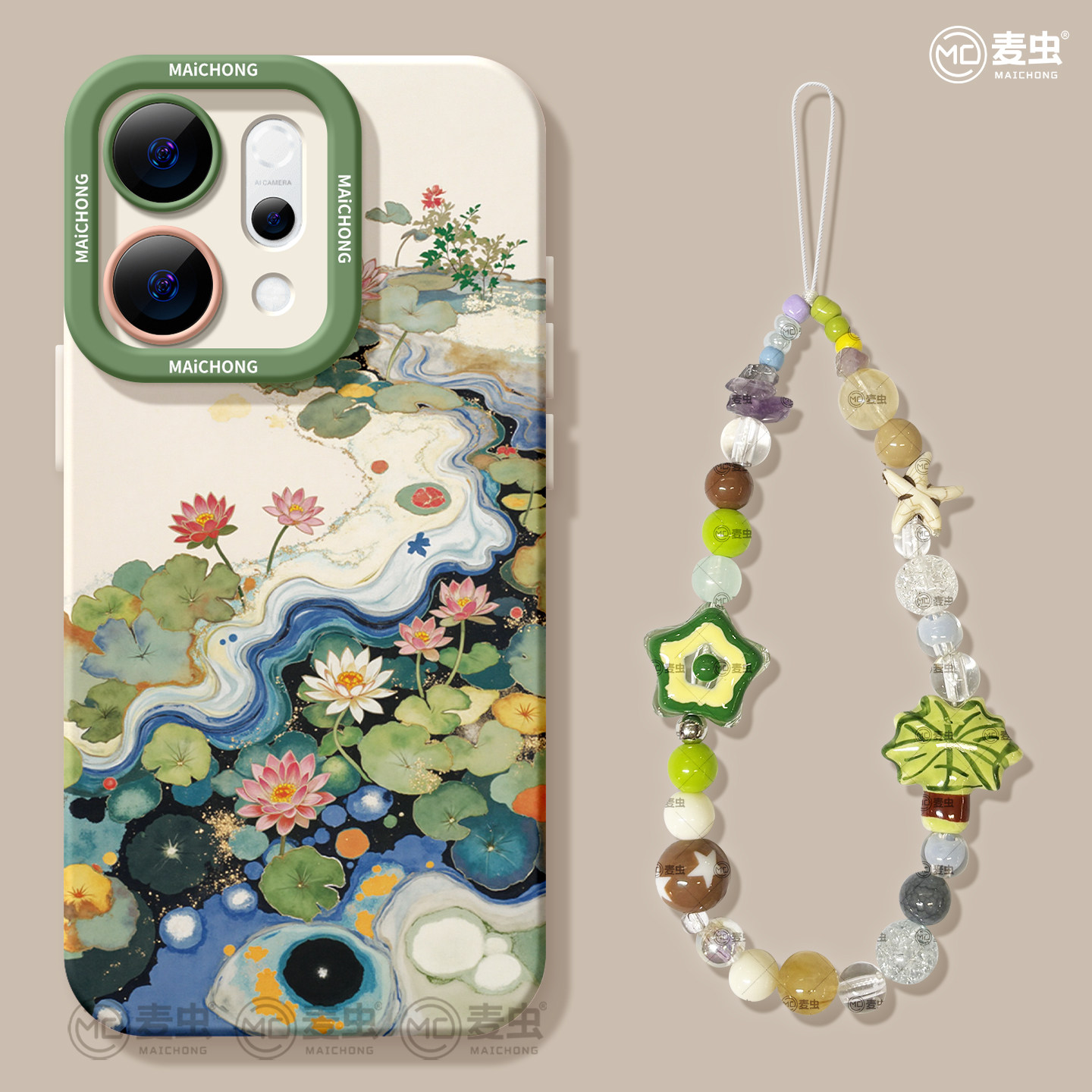 【热卖新品】水墨荷花手机壳图片