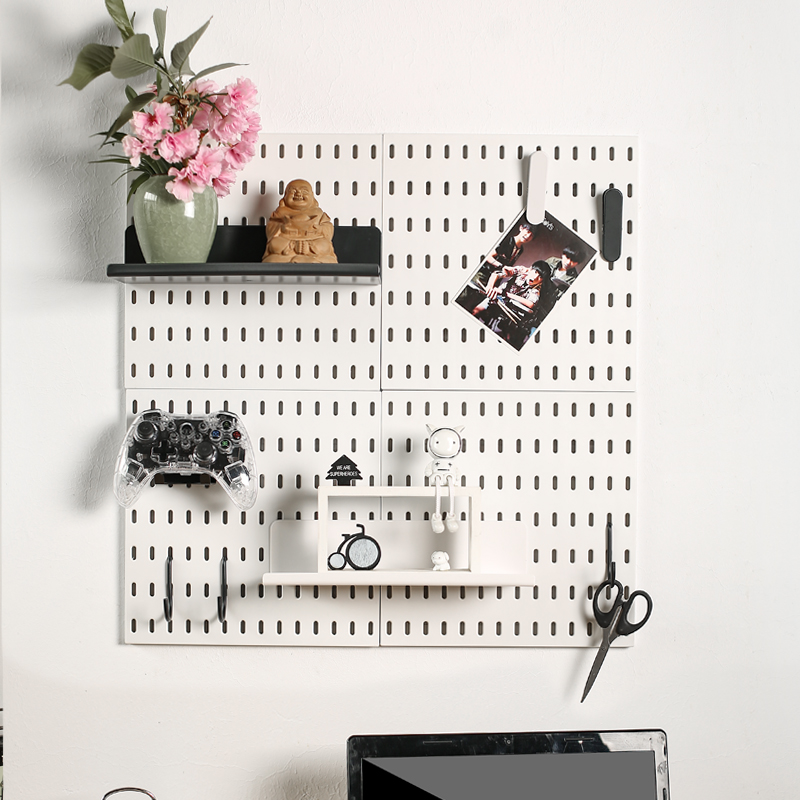 L型隔板适用于宜家斯考迪斯洞洞钉板配件隔板收纳整理展示收纳架
