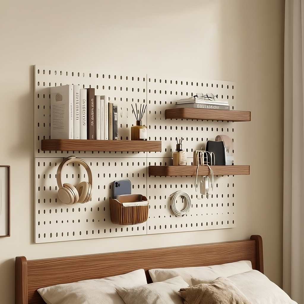 适配宜家孔长条孔型洞洞板上挂板金属挂钩配件卧室收纳手机杯架