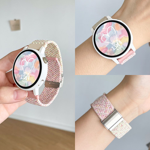 gt5/6弹力尼龙编织撞色表带秋冬