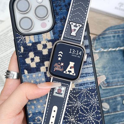 创意学院风-watchfit3真皮手表带