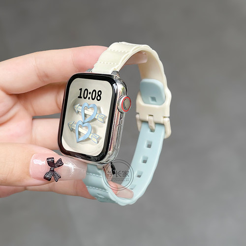 iwatch10创意硅胶气垫纹表带新款