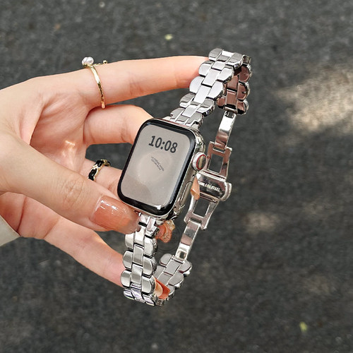 适用applewatchs9手表带金属链