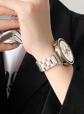 适用华为GT5/gt4表带gt6新款金属钢带watch5pro女表高级感运动手表带watchgt5腕表链专用gt4pro高级感gt2女款