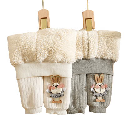 女童加绒打底裤保暖纯棉秋冬