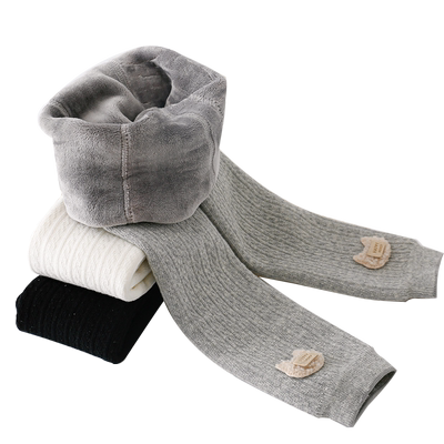 加绒九分裤儿童打底裤冬季