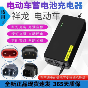 适用于祥龙电动车48V12AH20AH60V72V20AH电瓶原装 配件全新充电器
