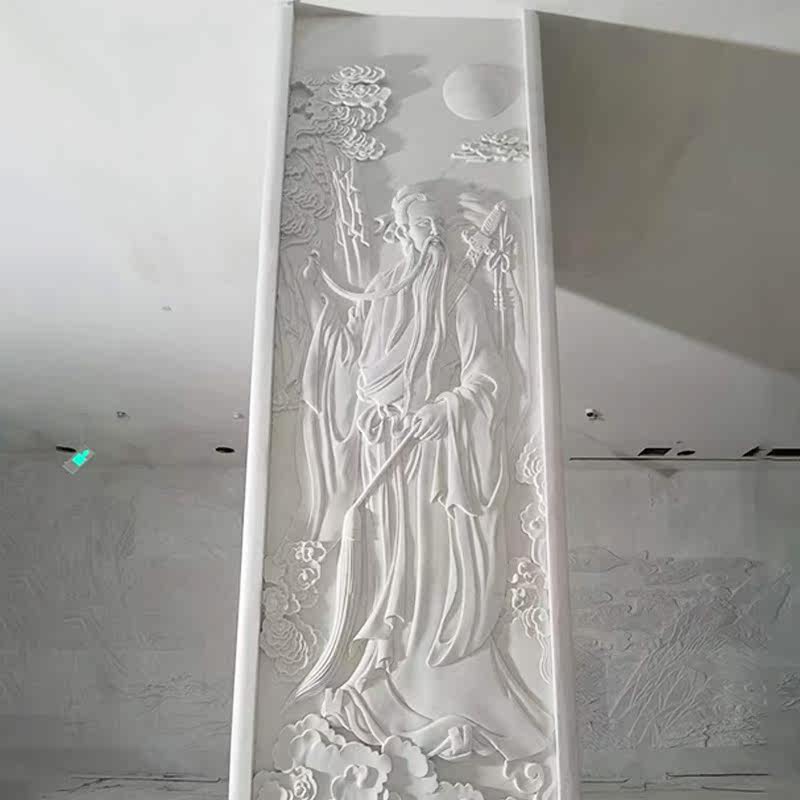 精品石雕汉白玉浮雕人物1壁画影壁n墙大理石天然石材o雕刻墙柱屏