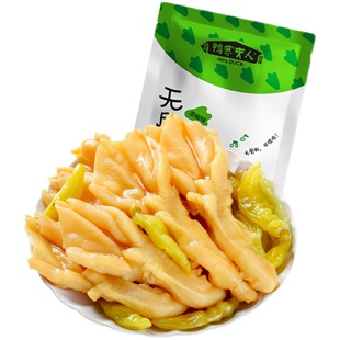 鸭寨夫人泡椒味去骨鸭掌128g 零食小吃食品小零食解馋卤网红零食