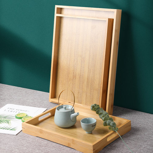 竹木制平提托盘日式茶盘简约餐盘