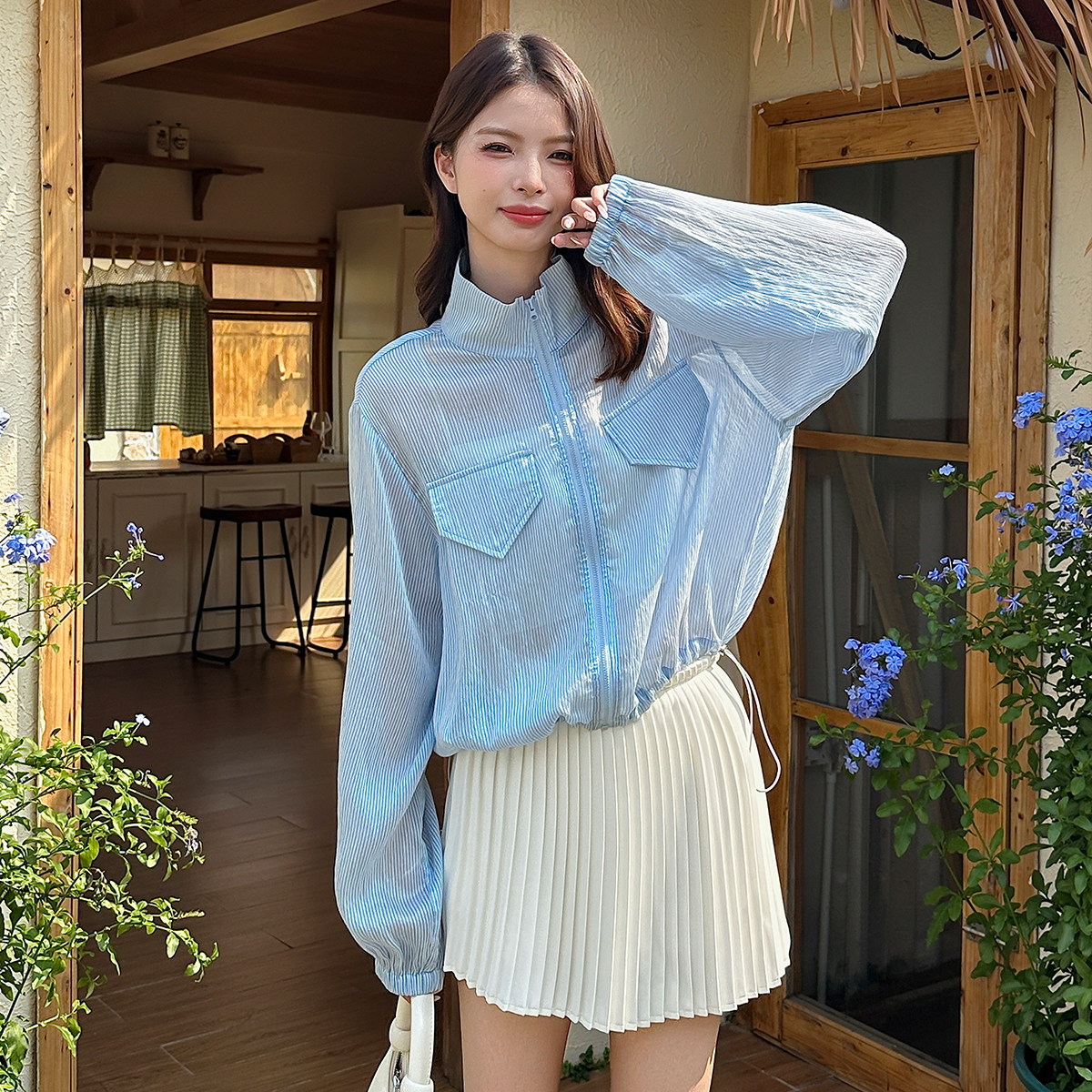 莱赛尔天丝防晒衬衫女夏季薄款空调罩衫外搭透气长袖上衣慵懒外套